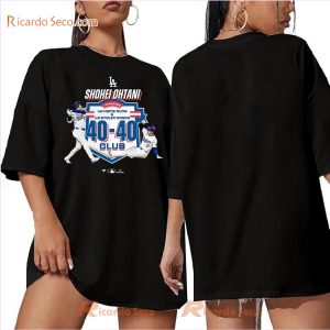 Los Angeles Dodgers Shohei Ohtani 2024 Regular Season 40 Home Runs X 40 Stolen Bases 40/40 Club Graphic Unisex T-shirt