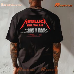 Metallica Kill 'em All Track Band Logo Gift For Fan Graphic Unisex T-shirt, Classic Men Shirt a