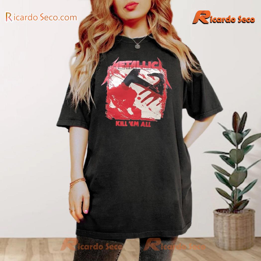Metallica Kill 'em All Track Band Logo Gift For Fan Graphic Unisex T-shirt, Classic Men Shirt b