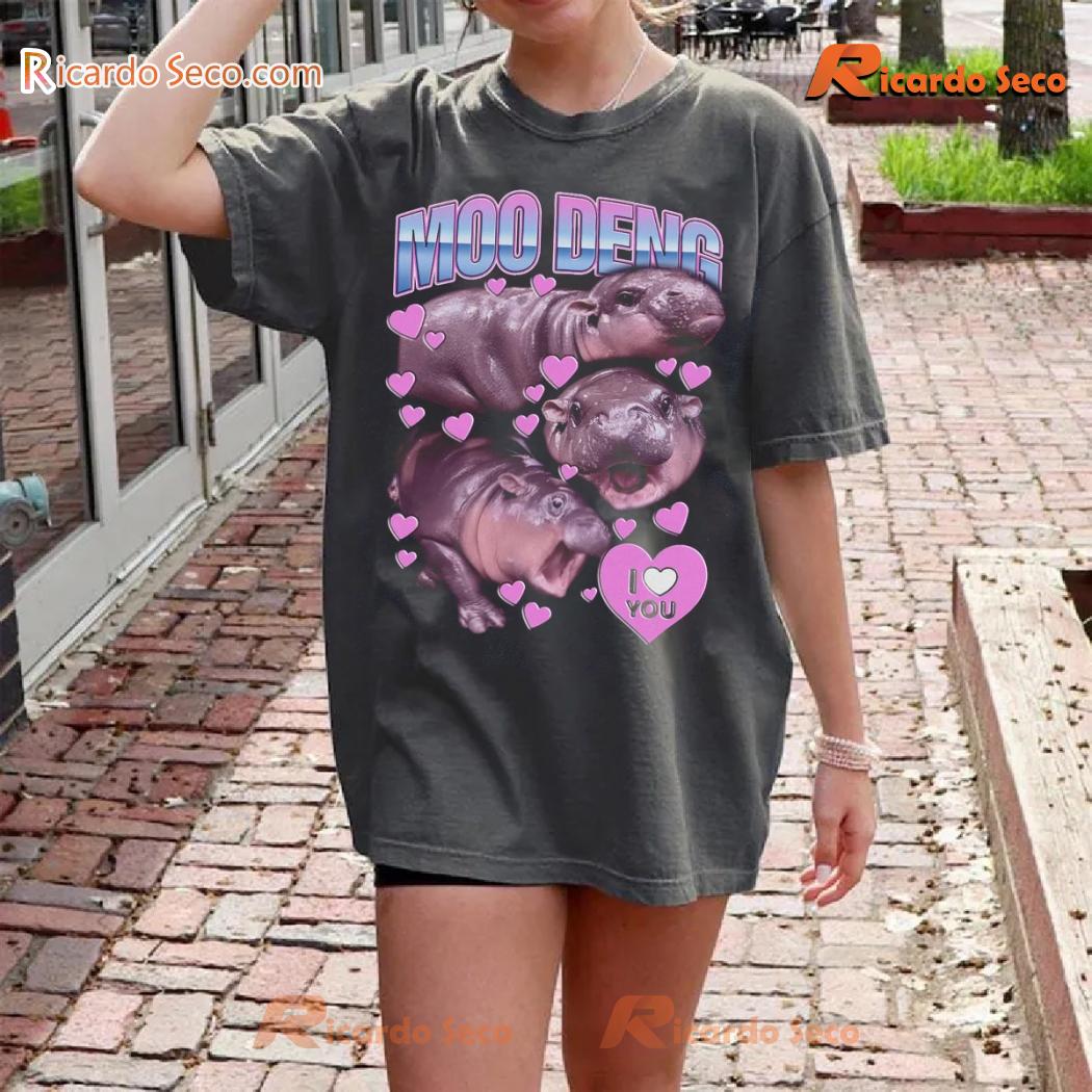 Moo Deng I Love You Cute Baby Hippo Graphic Unisex T-shirt, Classic Men Shirt Moo Deng I Love You Cute Baby Hippo Graphic Unisex T-shirt, Classic Men Shirt