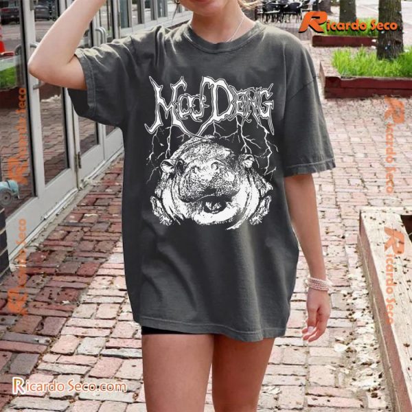 Moo Deng (Metal) Vintage Style Graphic Unisex T-shirt, V-neck Ladies