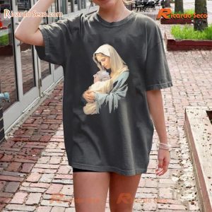 Mother Mary Moo Deng Funny Tee, Classic Men Shirt, V-neck Ladies a