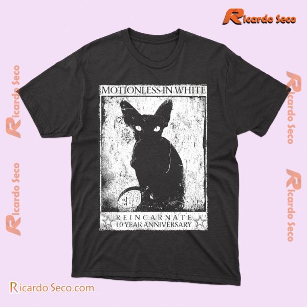 Motionless In White Reincarnate 10 Year Anniversary Sphynx Vintage Classic Men Shirt, V-neck Ladies