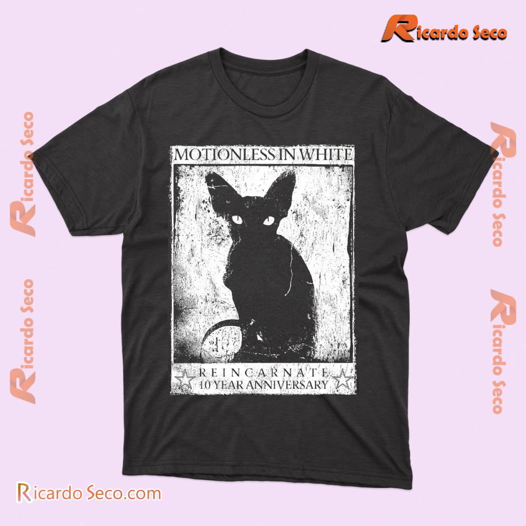 Motionless In White Reincarnate 10 Year Anniversary Sphynx Vintage Classic Men Shirt, V-neck Ladies