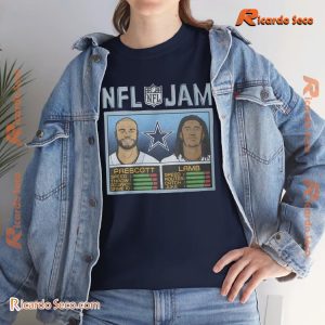 NFL Jam Cowboys Dak Prescott And Ceedee Lamb Graphic Unisex T-shirt, Classic Men Shirt, Hoodie, Long Sleeve b