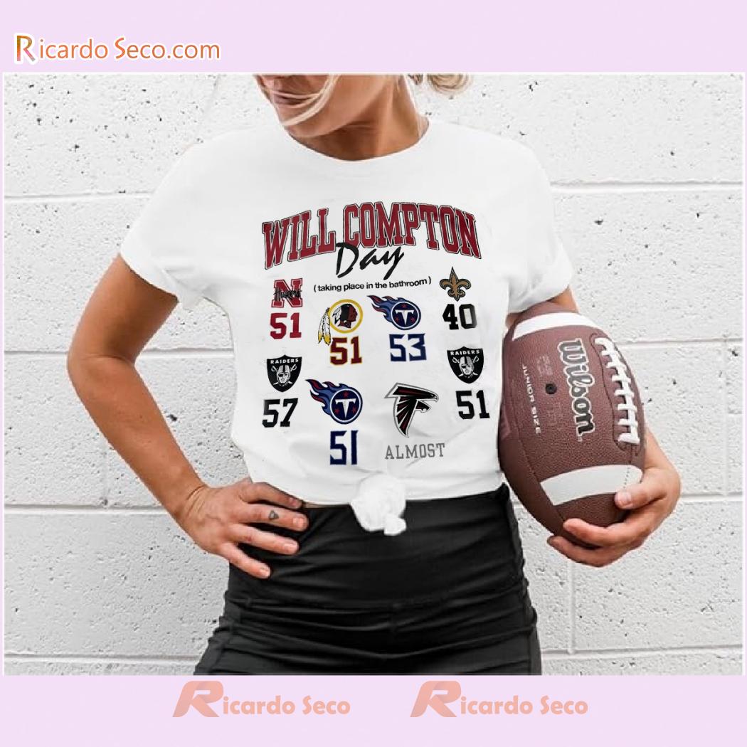 NFL Will Compton Taking Place In The Bathroom Almost Graphic Unisex T-shirt, Classic Men Shirt b NFL Will Compton Taking Place In The Bathroom Almost Graphic Unisex T-shirt, Classic Men Shirt b