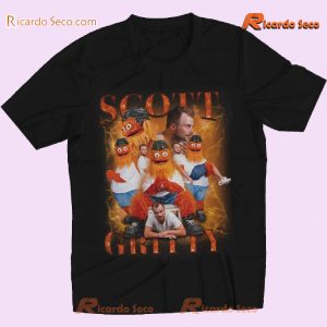 NHL Philadelphia Flyers Gritty And Scott Laughton Funny Vintage T-shirt, Classic Men Shirt b