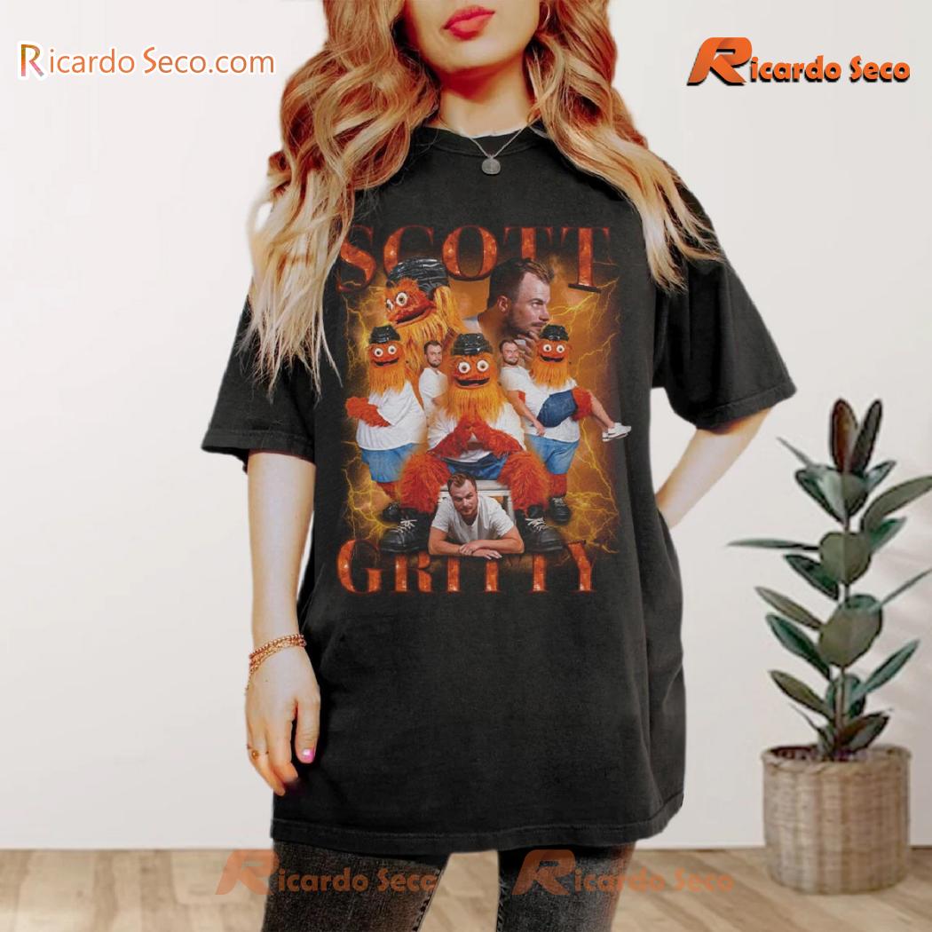 NHL Philadelphia Flyers Gritty And Scott Laughton Funny Vintage T-shirt, Classic Men Shirt NHL Philadelphia Flyers Gritty And Scott Laughton Funny Vintage T-shirt, Classic Men Shirt