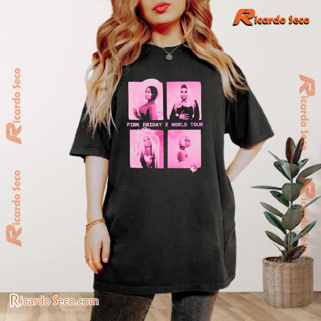 Nicki Minaj Pink Friday 2 World Tour Grid Graphic Unisex T-shirt, Classic Men Shirt a Nicki Minaj Pink Friday 2 World Tour Grid Graphic Unisex T-shirt, Classic Men Shirt a