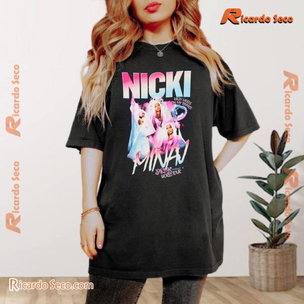 Nicki Minaj Pink Friday 2 World Tour High Heels On My Tippies Graphic Unisex T-shirt, Classic Men Shirt