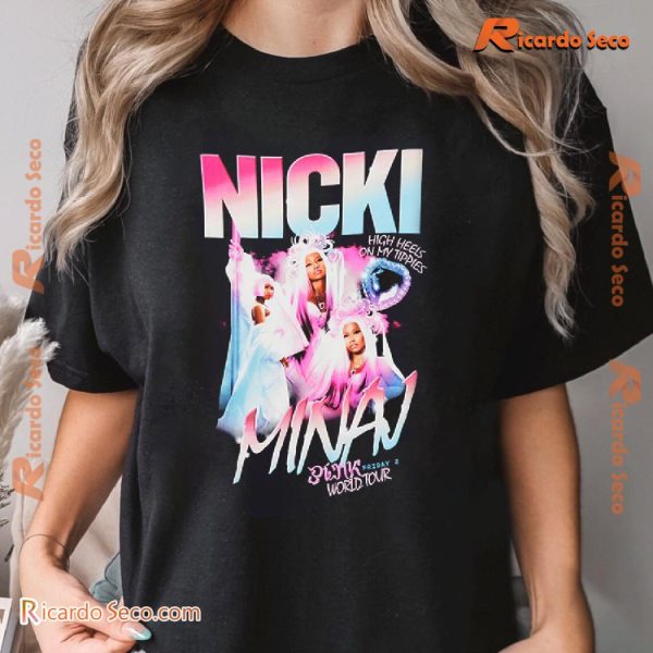 Nicki Minaj Pink Friday 2 World Tour High Heels On My Tippies Graphic Unisex T-shirt, Classic Men Shirt b