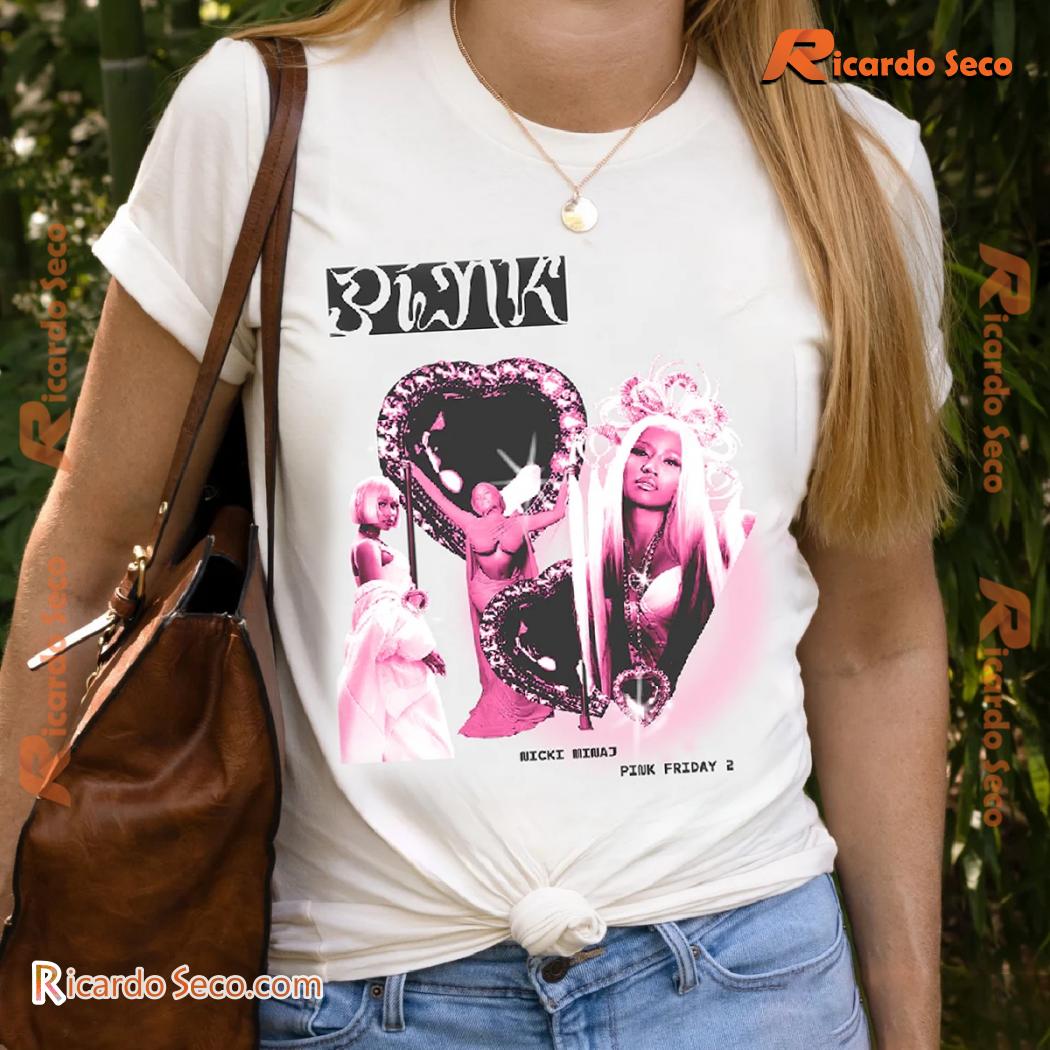 Nicki Minaj Store Pink Friday 2 Heart Collage Graphic Unisex T-shirt, Classic Men Shirt a Nicki Minaj Store Pink Friday 2 Heart Collage Graphic Unisex T-shirt, Classic Men Shirt a
