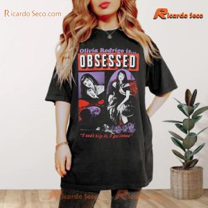 Olivia Rodrigo Obsessed Music Video I Can't Help It, I Got Issues Vintage Unisex T-shirt, Classic Men Shirt a