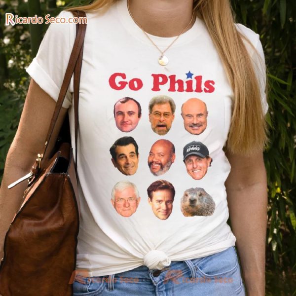 Philadelphia Phillies coach Go Phils big head graphic unisex t-shirt, gift for fan classic men shirt