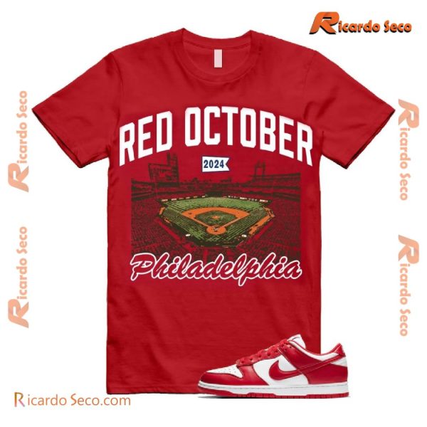 Philadelphia Red October 2024 Gift For Fan Unisex T-shirt, Classic Men Shirt