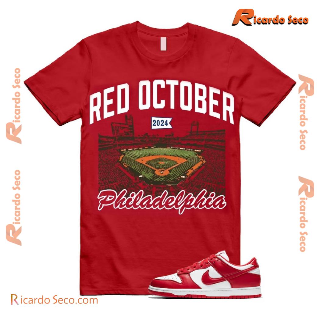 Philadelphia Red October 2024 Gift For Fan Unisex T-shirt, Classic Men Shirt
