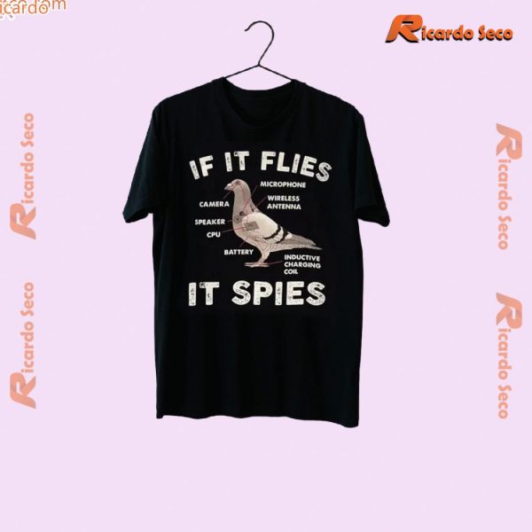 Pigeon Birds Aren't Real If It Flies It Spies Graphic Unisex T-shirt, Classic Men Shirt