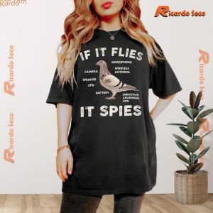 Pigeon Birds Aren't Real If It Flies It Spies Graphic Unisex T-shirt, Classic Men Shirt a