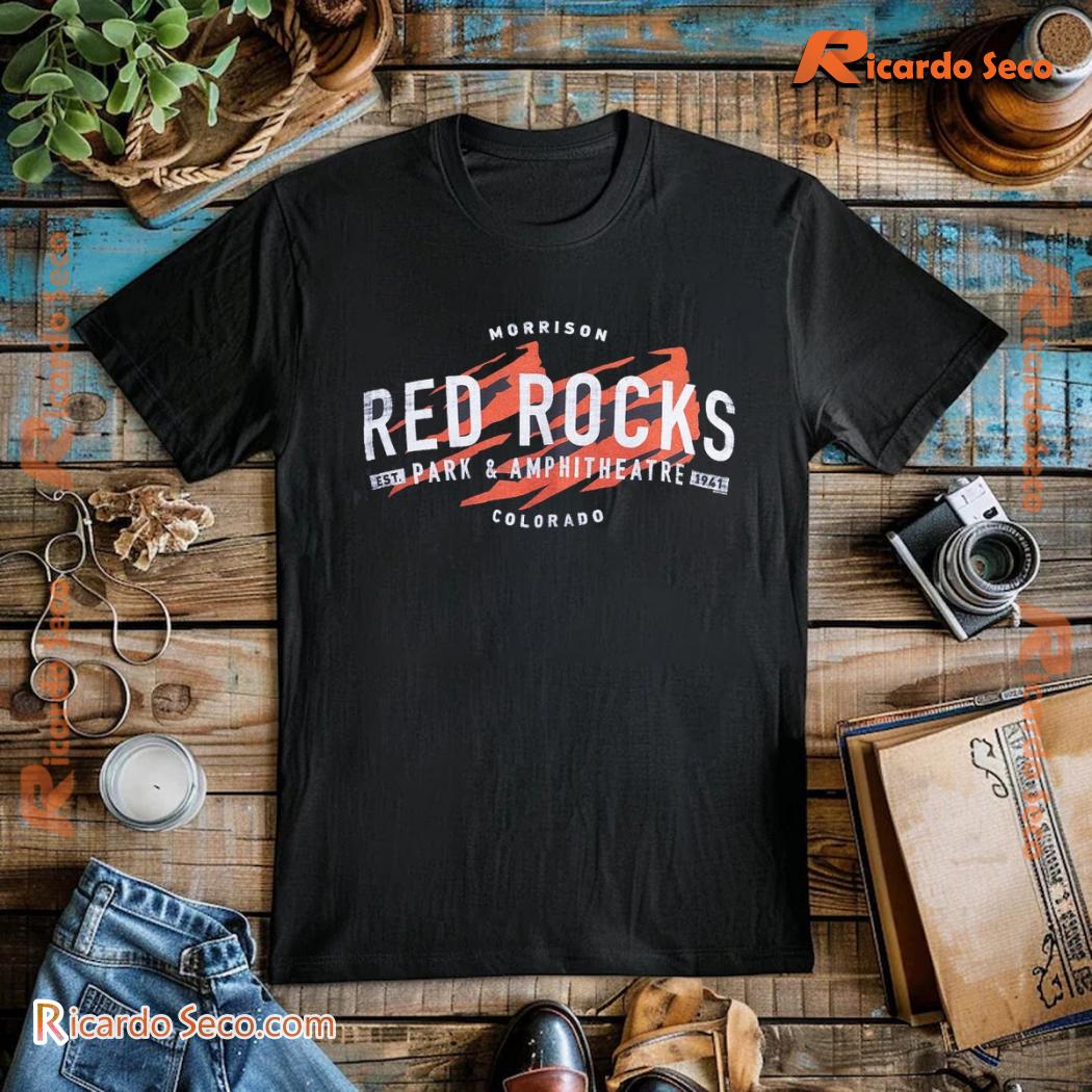 Red Rocks Amphitheatre Morrison Meesten Park & Amphitheatre Ezsh Colorado Graphic Unisex T-shirt, Classic Men Shirt b Red Rocks Amphitheatre Morrison Meesten Park & Amphitheatre Ezsh Colorado Graphic Unisex T-shirt, Classic Men Shirt b