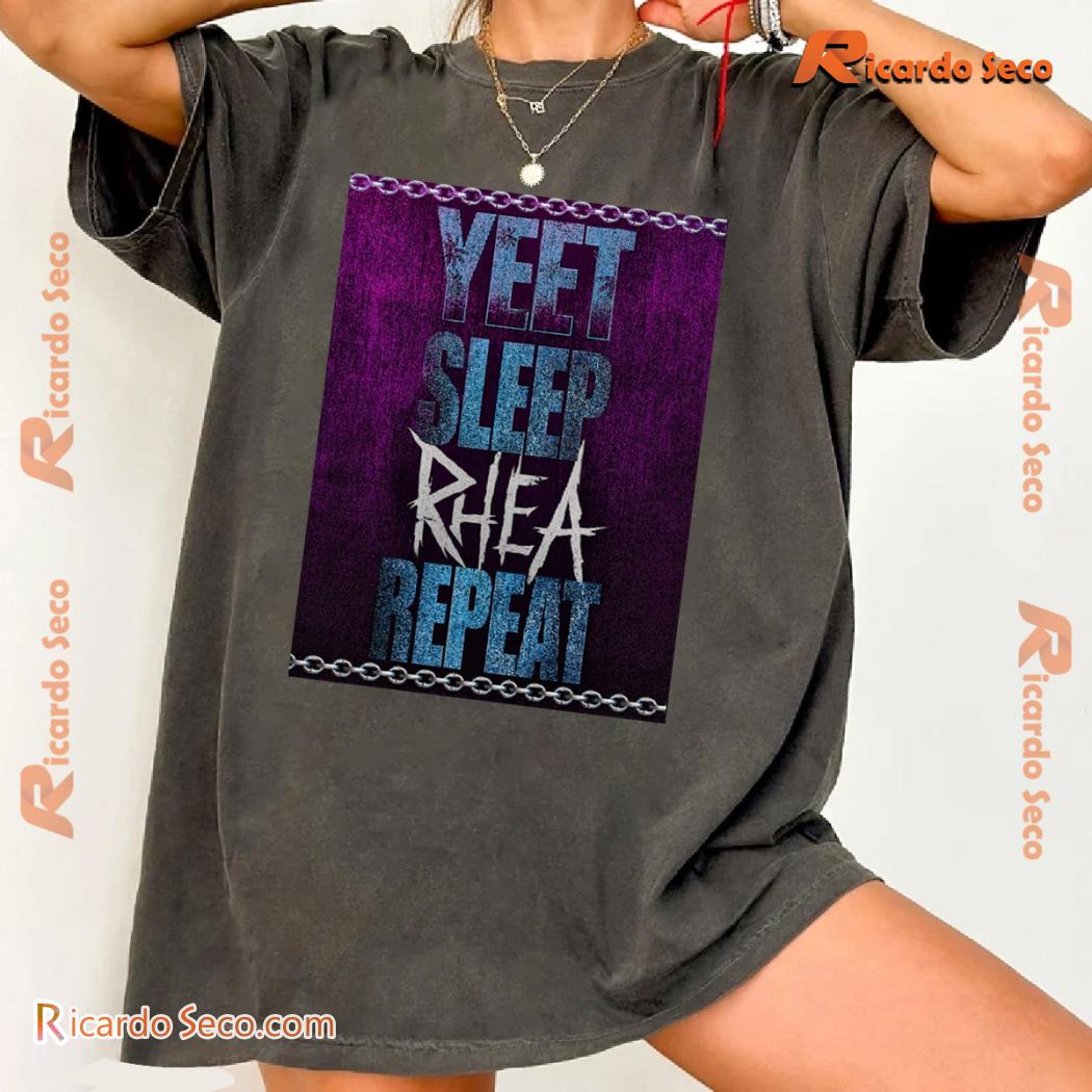 Rhea Wearing Eat Sleep Yeet Repeat Graphic Unisex T-shirt, Classic Men Shirt a Rhea Wearing Eat Sleep Yeet Repeat Graphic Unisex T-shirt, Classic Men Shirt a