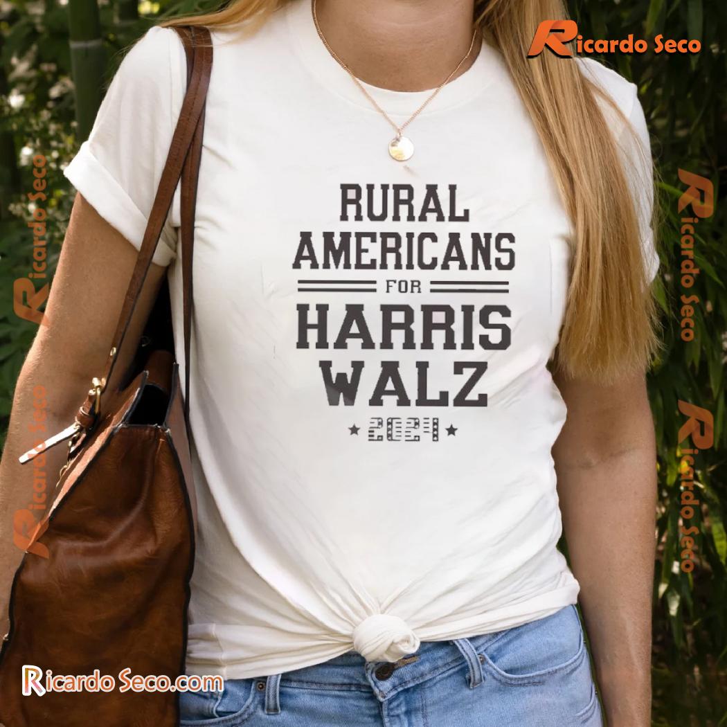 Rural Americans For Harris Walz 2024 Graphic Unisex T-shirt, Classic Men Shirt, V-neck Ladies a Rural Americans For Harris Walz 2024 Graphic Unisex T-shirt, Classic Men Shirt, V-neck Ladies a
