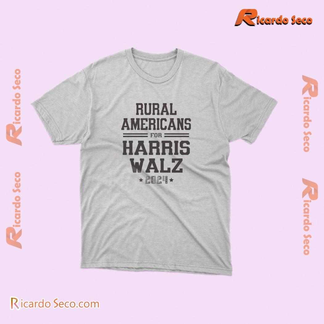Rural Americans For Harris Walz 2024 Graphic Unisex T-shirt, Classic Men Shirt, V-neck Ladies Rural Americans For Harris Walz 2024 Graphic Unisex T-shirt, Classic Men Shirt, V-neck Ladies