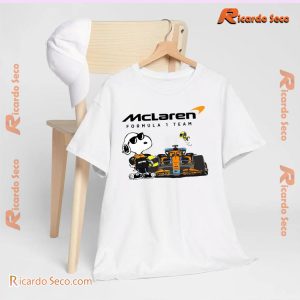 Snoopy Dog X F1 Racing Mclaren Formula 1 Team Gift For Fan Unisex Tee, Classic Men Shirt