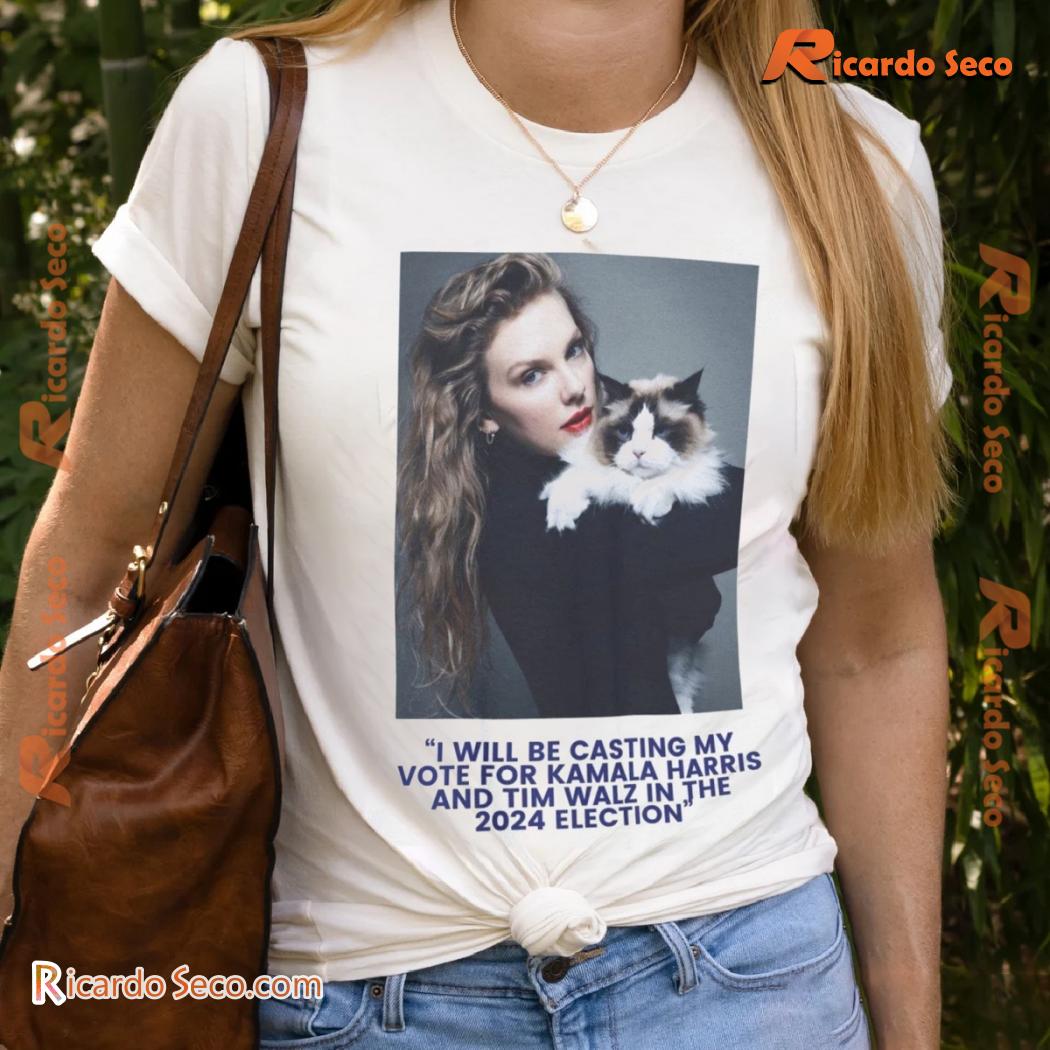 Swifties I Will Be Casting My Vote For Kamala Harris And Tim Walz In The 2024 Election Graphic Unisex T-shirt, Classic Men Shirt Swifties I Will Be Casting My Vote For Kamala Harris And Tim Walz In The 2024 Election Graphic Unisex T-shirt, Classic Men Shirt