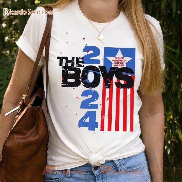 The Boys 2024 Make America Super Again Graphic Unisex T-shirt, V-neck Guys, Classic Men Shirt, Hoodie, Long Sleeve