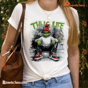 Thug Life Grinchmas Merry Christmas Unisex Tee, Hoodie, Long Sleeve, Classic Men Shirt