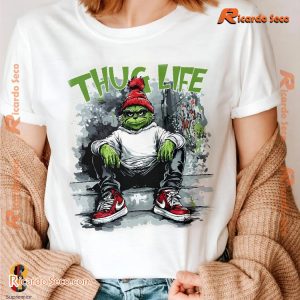 Thug Life Grinchmas Merry Christmas Unisex Tee, Hoodie, Long Sleeve, Classic Men Shirt a