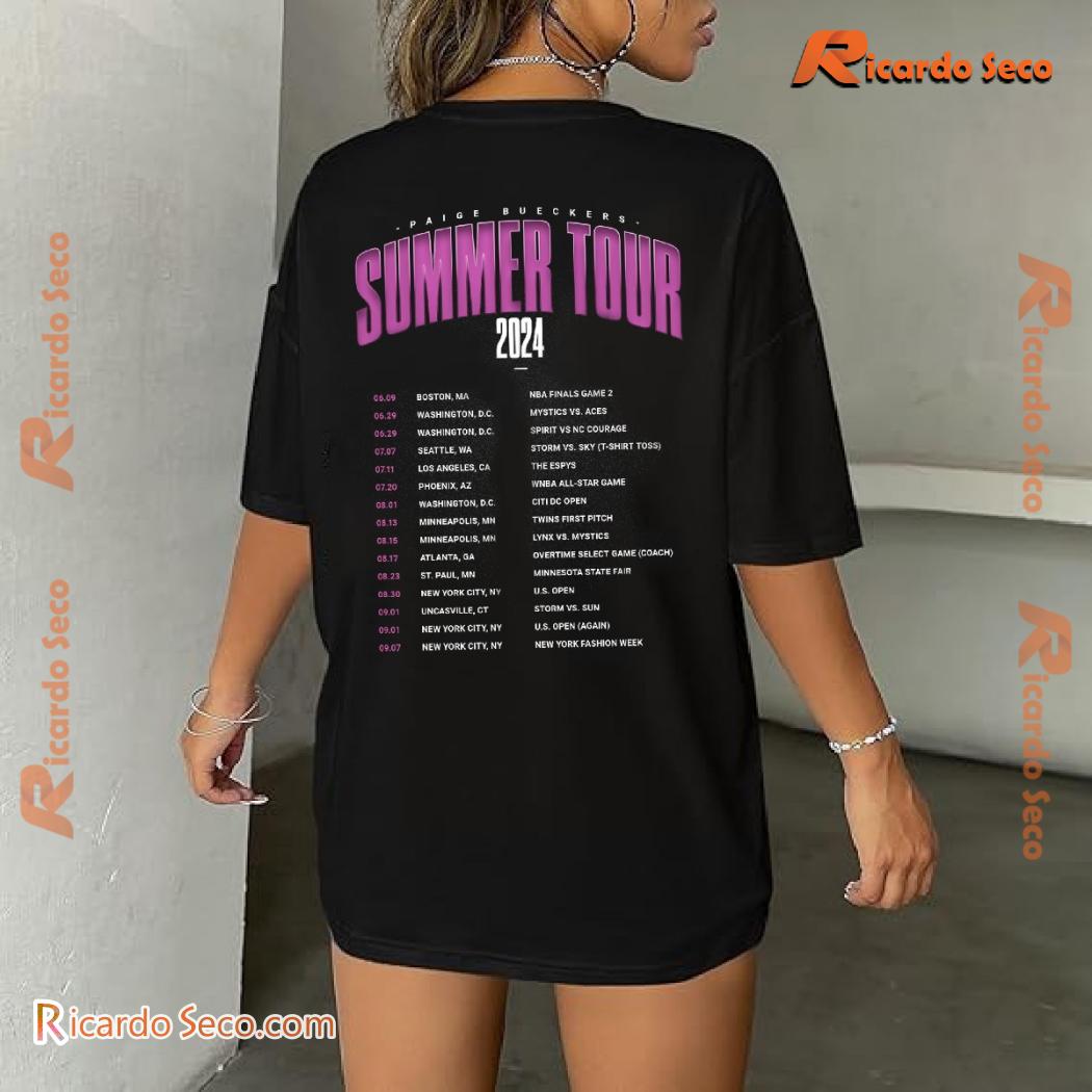 Uconn Huskies The Paige Bueckers 2024 Summer Tour Gift For Fan Unisex T-shirt, Classic Men Shirt b