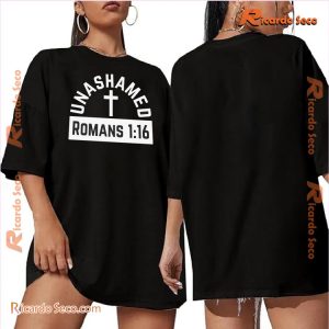 Unashamed Romans 1:16 Graphic Unisex T-shirt, Classic Men Shirt b