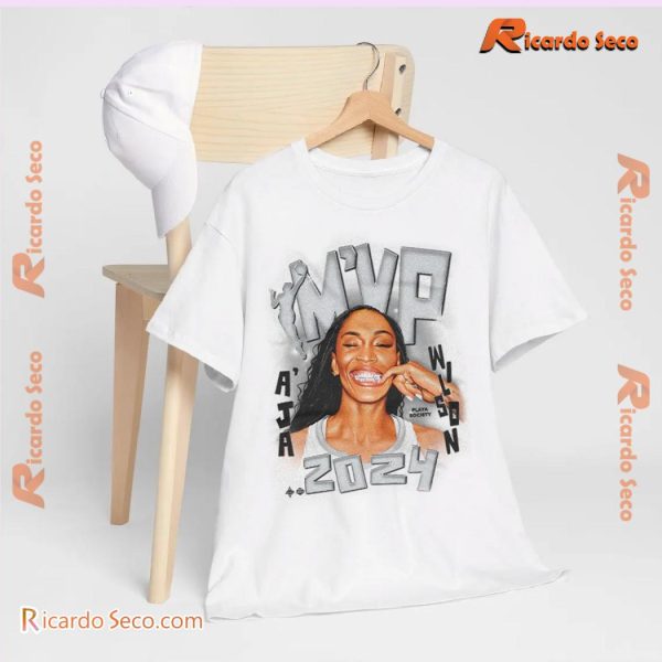 WNBA Las Vegas Aces A'ja Wilson MVP 2024 Gift For Fan Graphic Unisex T-shirt, Classic Men Shirt b
