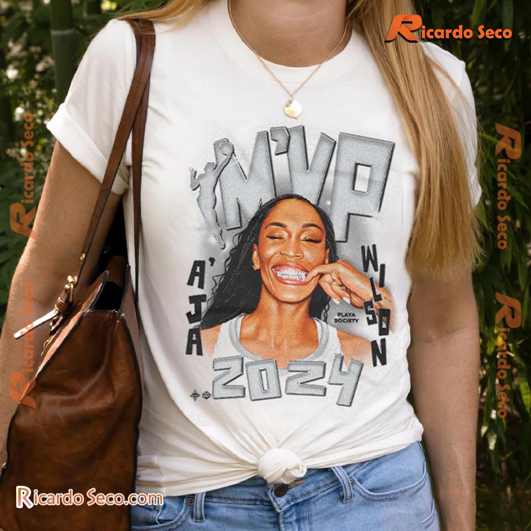 WNBA Las Vegas Aces A'ja Wilson MVP 2024 Gift For Fan Graphic Unisex T-shirt, Classic Men Shirt WNBA Las Vegas Aces A'ja Wilson MVP 2024 Gift For Fan Graphic Unisex T-shirt, Classic Men Shirt