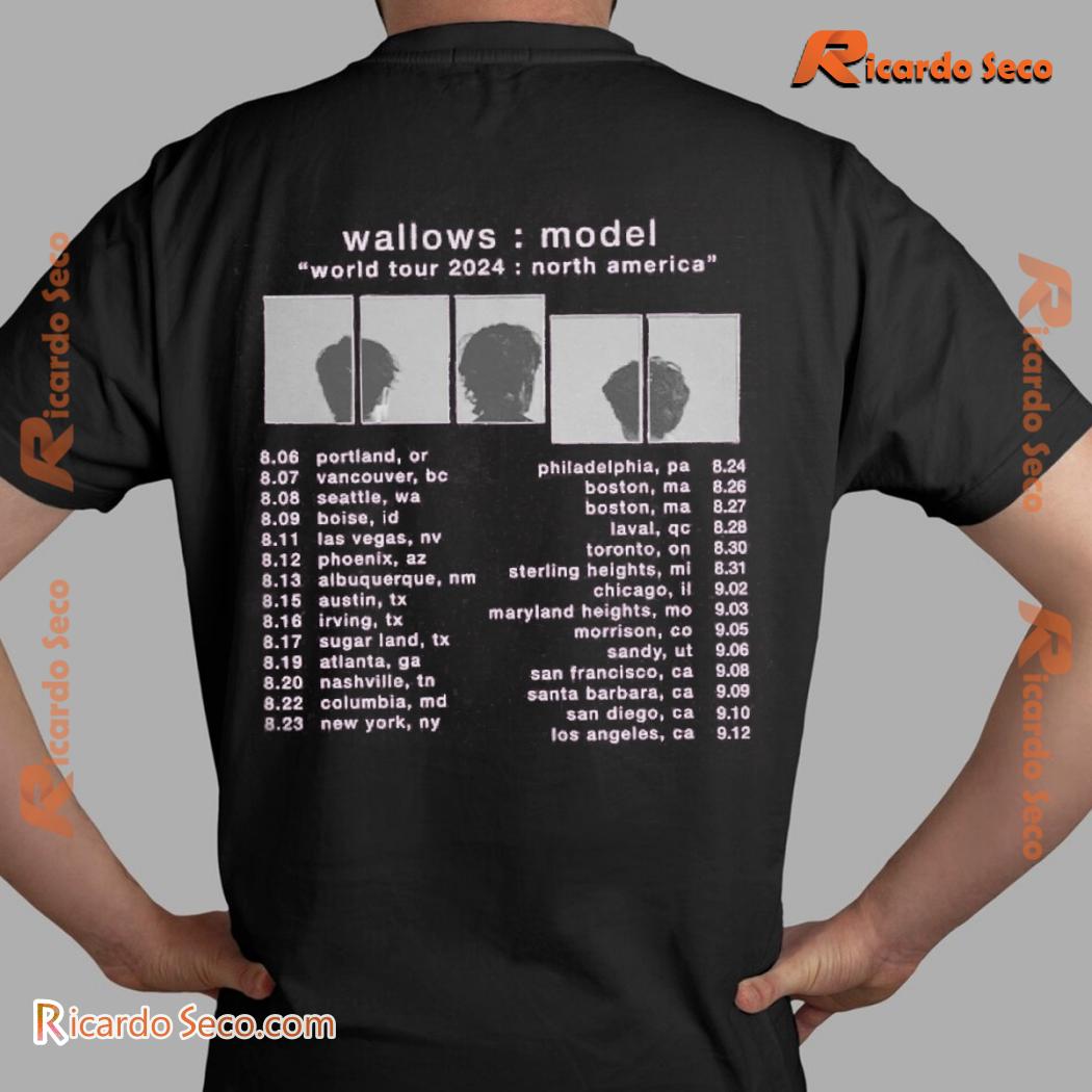 Wallows Model World Tour 2024 North America Graphic Unsiex T-shirt, Classic Men Shirt a Wallows Model World Tour 2024 North America Graphic Unsiex T-shirt, Classic Men Shirt a