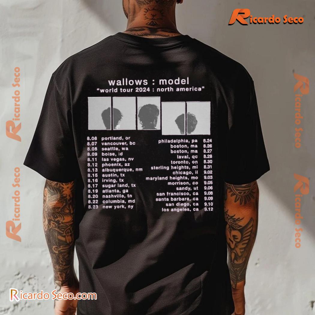 Wallows Model World Tour 2024 North America Graphic Unsiex T-shirt, Classic Men Shirt c Wallows Model World Tour 2024 North America Graphic Unsiex T-shirt, Classic Men Shirt c