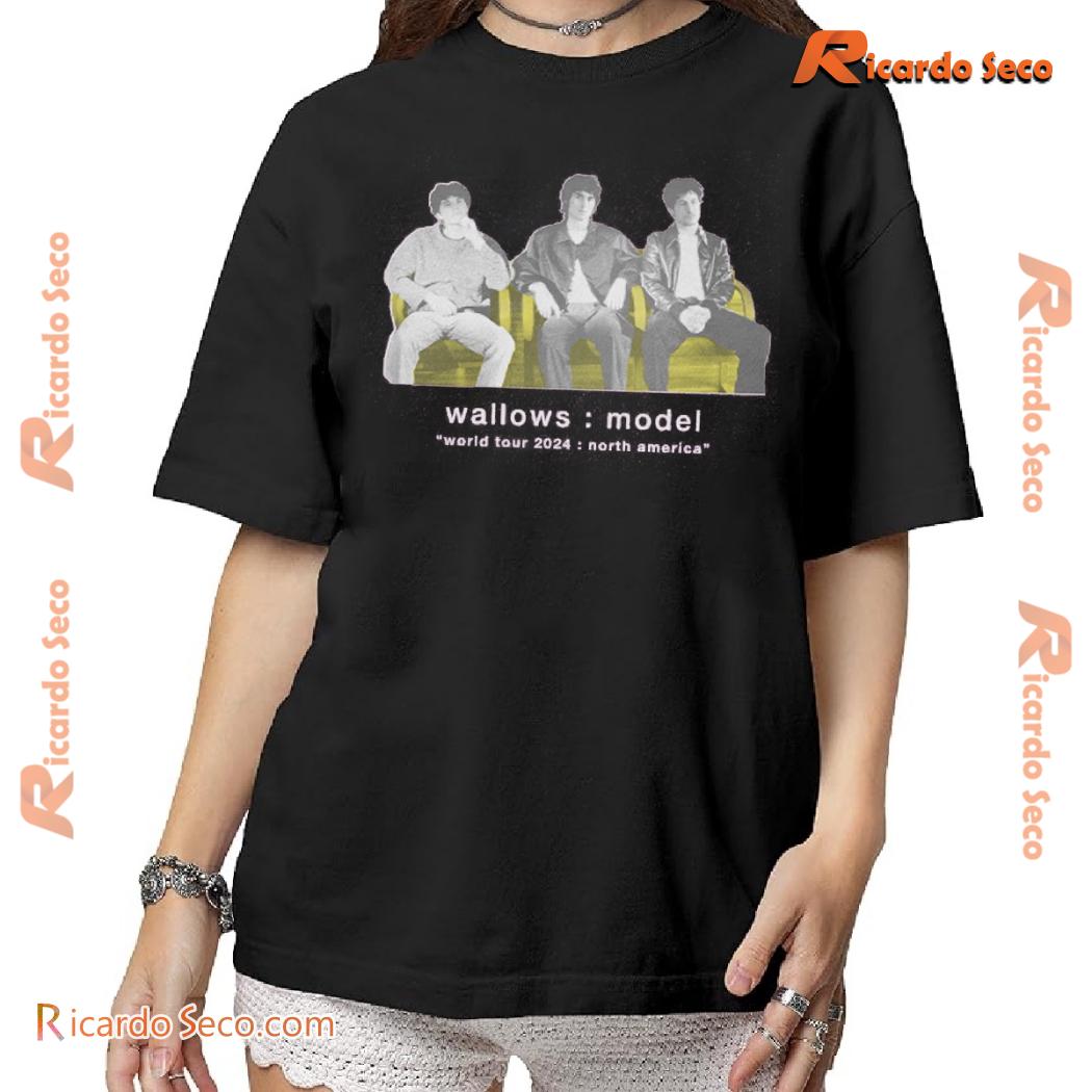 Wallows Model World Tour 2024 North America Graphic Unsiex T-shirt, Classic Men Shirt Wallows Model World Tour 2024 North America Graphic Unsiex T-shirt, Classic Men Shirt