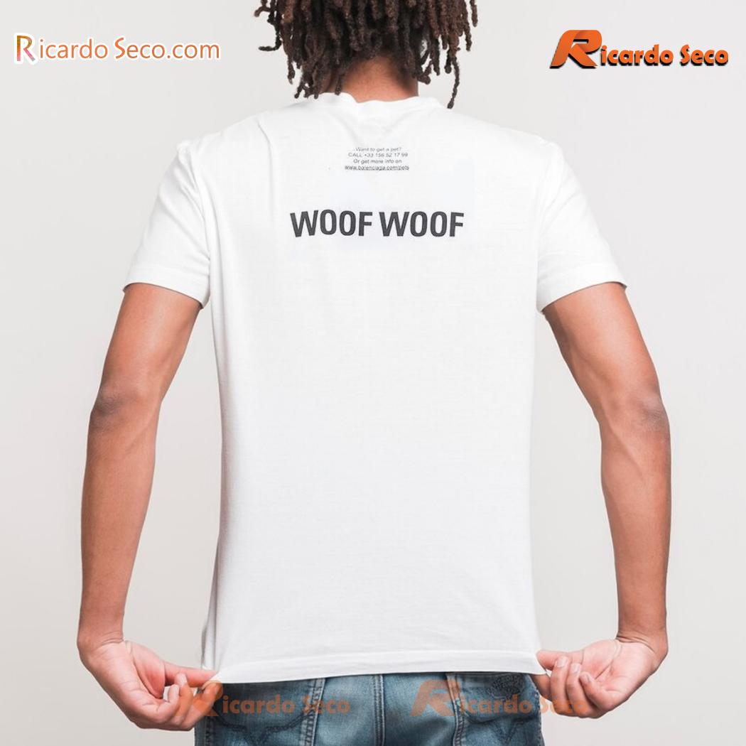 Woof Woof I Love Dogs Funny Graphic Unisex T-shirt, Classic Men Shirt a