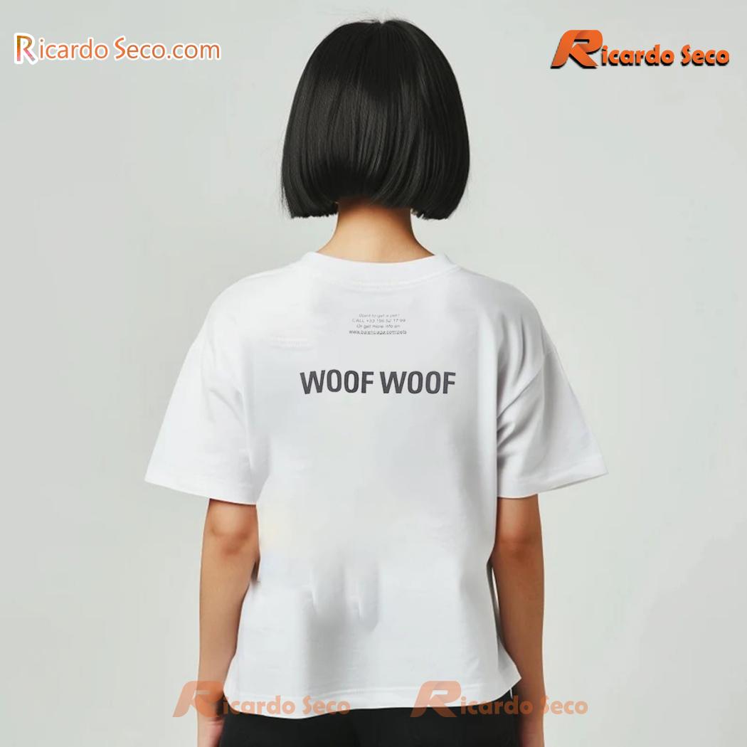 Woof Woof I Love Dogs Funny Graphic Unisex T-shirt, Classic Men Shirt b