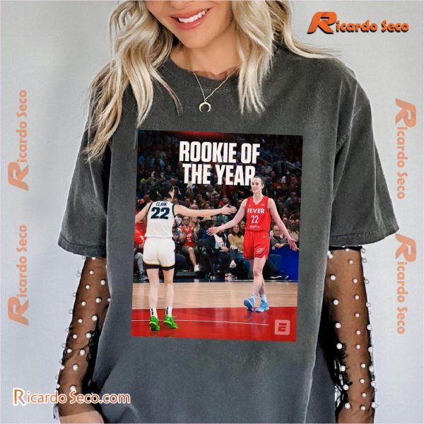 2024 WNBA Roy Indiana Fever Caitlin Clark Rookie Of The Year Printed Unisex Shirt, Classic Men Shirt