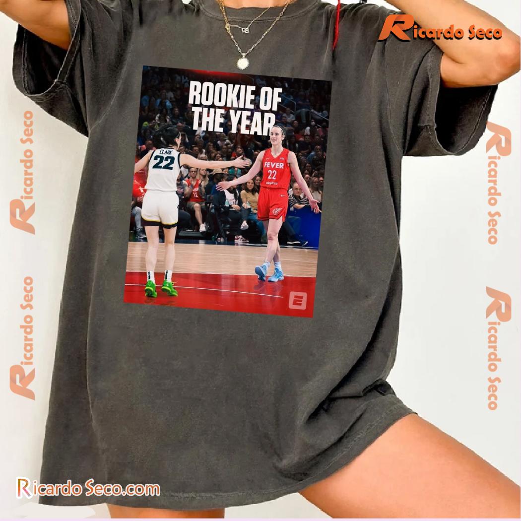 2024 WNBA Roy Indiana Fever Caitlin Clark Rookie Of The Year Printed Unisex Shirt, Classic Men Shirt b 2024 WNBA Roy Indiana Fever Caitlin Clark Rookie Of The Year Printed Unisex Shirt, Classic Men Shirt b
