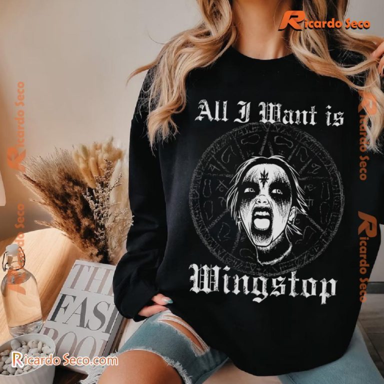 All I Want Is Wingstop Horror Graphic Classic Men Shirt E84JRic