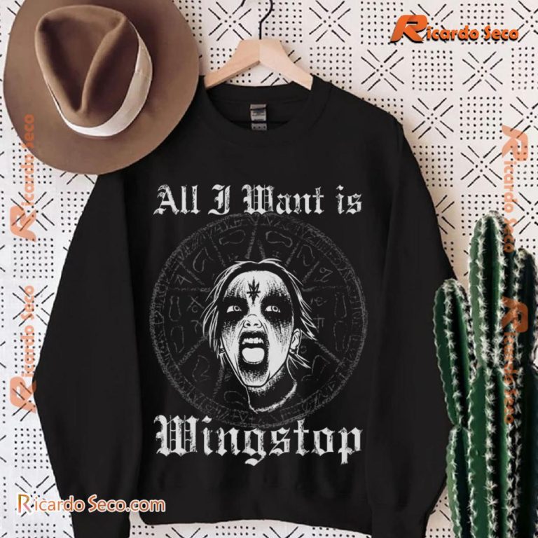 All I Want Is Wingstop Horror Graphic Classic Men Shirt-a 5rRSwlV