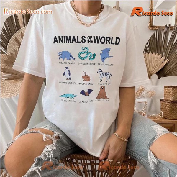 Animal Of The World Trash Panda Danger Noodle Sea Flap Flap Graphic Classic Men Shirt-a ndj1JPz