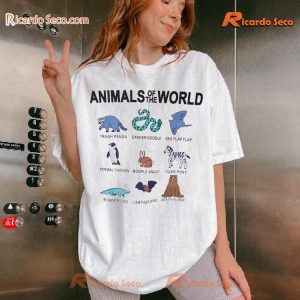 Animal Of The World Trash Panda Danger Noodle Sea Flap Flap Graphic Classic Men Shirt WcnvhLi