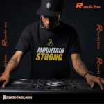 App State Mountaineers Mountain Strong Printed Unisex Tee, Classic Ladies Shirt, V-neck Ladies b