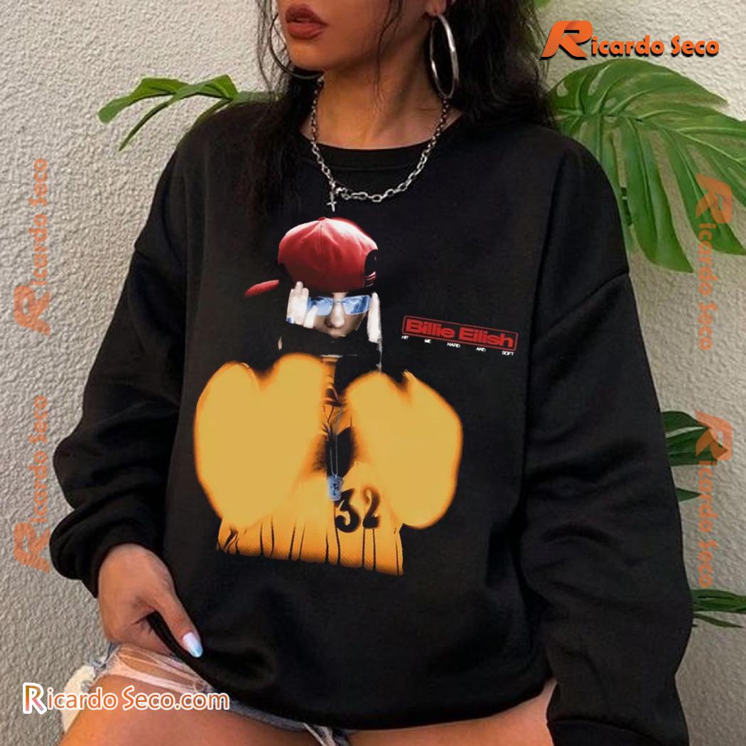Billie Eilish Glasses Hit Me Hard And Soft Song Graphic Classic Men Shirt-b plZ6bJm
