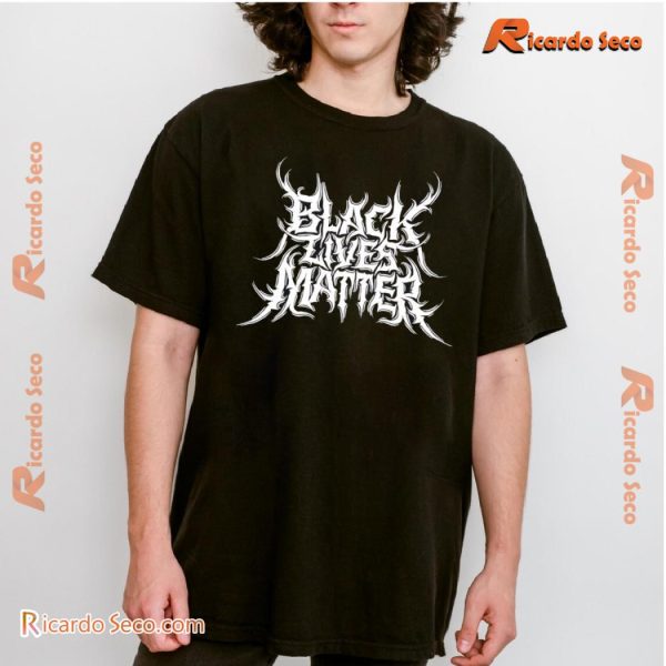 Black Lives Matter Metal Logo Gift For Music Fan Classic Men Shirt yfrntdN