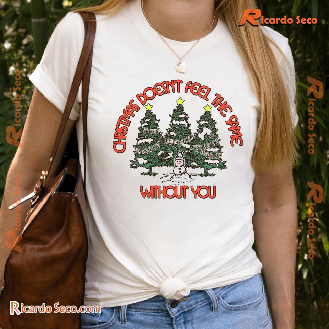 Carla Wehbe Aus Music 2024 Christmas Doesn't Feel The Same Without You Gift For Fan Unisex Tee, Classic Men Shirt Carla Wehbe Aus Music 2024 Christmas Doesn't Feel The Same Without You Gift For Fan Unisex Tee, Classic Men Shirt